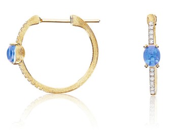NANIS London Blue Topaz and Diamond Earring .