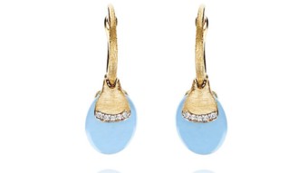 NANIS Aquamarine and Diamond Earrings .