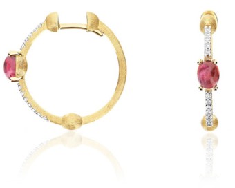 NANIS Pink Tourmaline and Diamond Earrings .