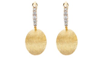 NANIS Yellow Gold & Diamond Earrings .