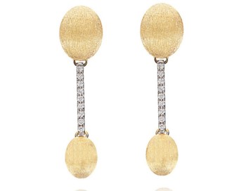 NANIS Yellow Gold & Diamond Earrings .