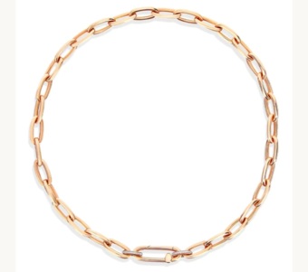Nanis Libera Rose Gold Chain Necklace with Diamond Detail .