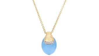 NANIS Aquamarine and Diamond Necklace .