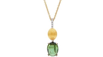 NANIS Green Tourmaline and Diamond Necklace .