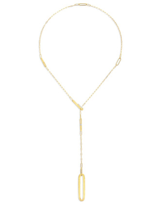 NANIS 18K Yellow Gold Diamond Necklace .