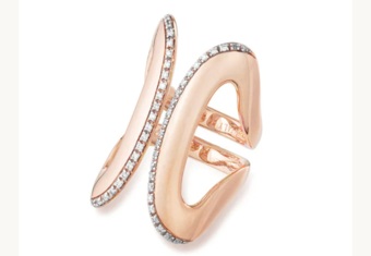 LIBERA Icon Statement Rose Gold Ring .