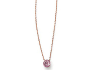 Mini Rose Gold Pink Sapphire Necklace