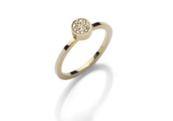 Mini Yellow Gold & Diamond Ring