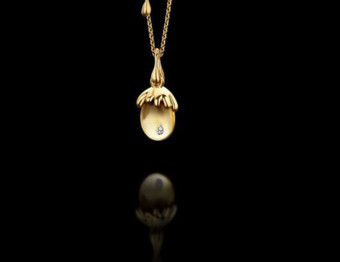 Gold & Lemon Quartz Diamond Necklace 