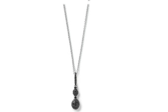 White Gold & Black Diamond Necklace 
