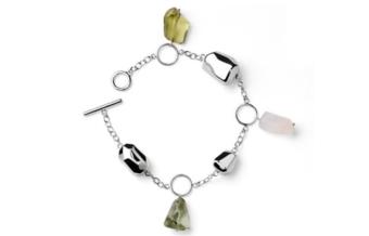 Sterling Silver and Natural Gemstone Bracelet