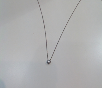 White Gold Diamond Necklace 