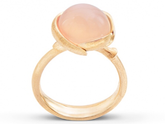 Ole Lynggaard 18K Yellow Gold Blush Moonstone Ring