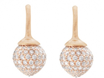 Ole Lynggaard 18K Yellow Gold Diamond Dew Drop Earrings