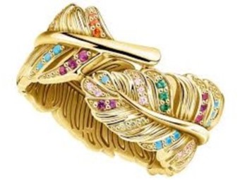 Thomas Sabo Gold Feather Ring tr2284y
