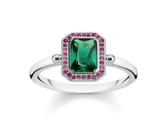 Thomas Sabo Green Halo ring tr2264