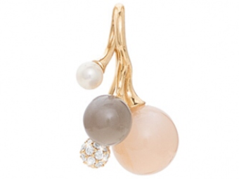 Ole Lynggaard 18K Yellow Gold, Moonstone, Pearl & Diamond Pendant