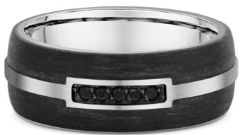 Dora 669B00 Carbon Fibre and White Gold & Black Diamond 