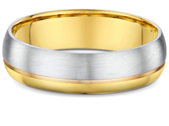 Dora 161800 Brushed White & Polished Yellow Gold 