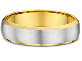 Dora 631B02 Brushed White Gold & Polished Yellow Gold Ring 
