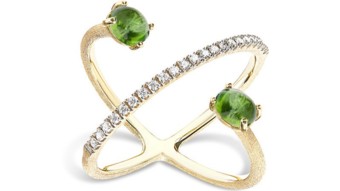 NANIS Green Tourmaline and Diamond Ring