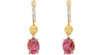 NANIS Pink Tourmaline and Diamond Earrings