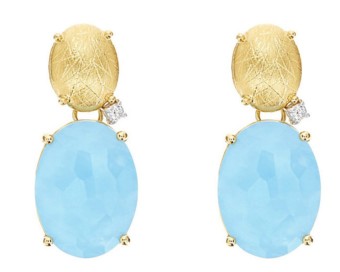 NANIS Ipanema Aquamarine and Diamond  Earrings