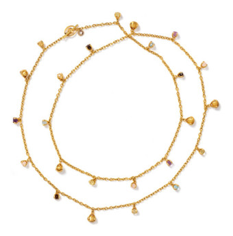 NANIS 18K Yellow Gold Necklace with Natural Stones 
