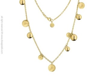 Diva Luce Gold Ball Necklace  90cm