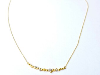 NANIS 18K Yellow Gold and Diamond Necklace