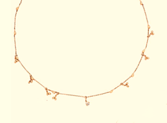 NANIS 18K Rose Gold and Diamond Necklace