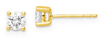 Lab Grown Diamond 9k Gold Studs TDW 0.75