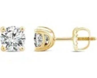 Lab Grown Diamond 18k Gold studs 1ct