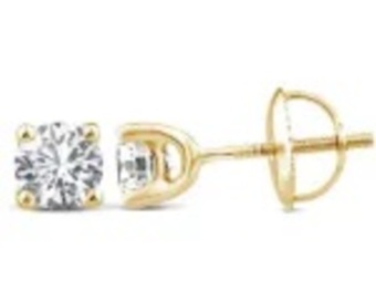 Lab Grown Diamond 18K Gold studs TDW 2ct