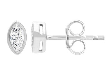 Lab Grown Diamond 9K white Gold studs TDW 0.20ct
