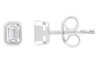 Lab Grown Diamond 9K white Gold studs TDW 0.30ct