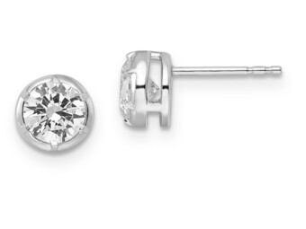 Lab Grown Diamond 9K White Gold Studs TDW 0.20ct