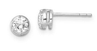 Lab Grown Diamond 9K White Gold studs TDW 0.50