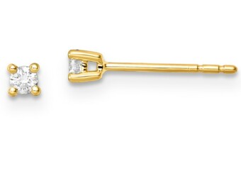 Lab Grown Diamond 9k Yellow Gold Studs TDW 0.10