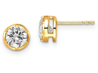 Lab Grown Diamond 9K Gold Studs TDW 1ct