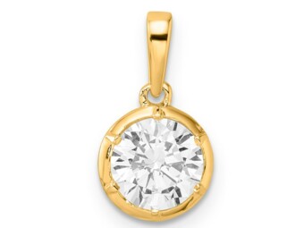 Lab Grown Diamond 9k Gold pendant 1ct