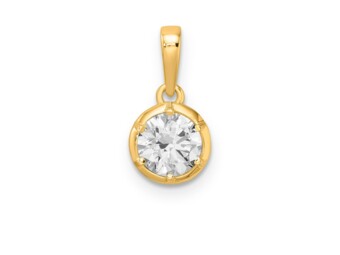 Lab Grown Diamond 9k Gold Pendant 0.65ct