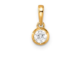 Lab Grown Diamond 9k gold pendant 0.25ct