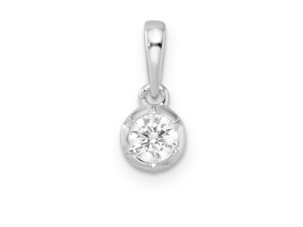 Lab Grown Diamond 9k White Gold Pendant 0.25ct