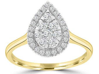 Yellow Gold Natural Mined Diamond Ring