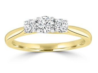 Yellow Gold Natural Mined Diamond Ring