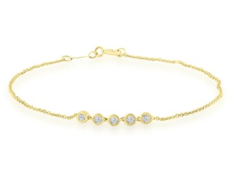 Yellow Gold & Natural Mined Diamond Bracelet