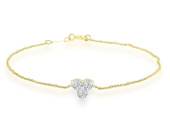 Yellow Gold Natural Mined Diamond Bracelet