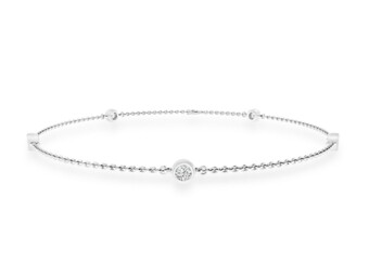 White Gold Natural Mined Diamond Bracelet