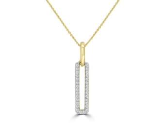 Yellow Gold Natural Mined Diamond Necklace